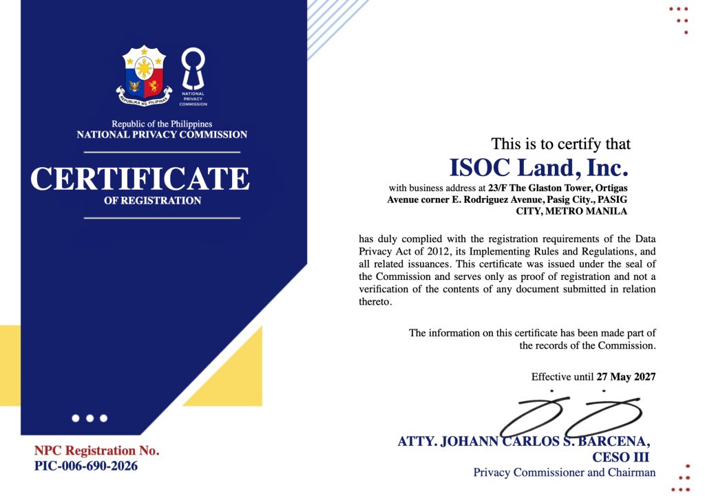 ISOC Land, Inc. NPC COR